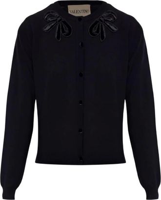 Valentino C&aacute;rdigan de Botones Adornado - Knitwear - Mujer - Negro - S