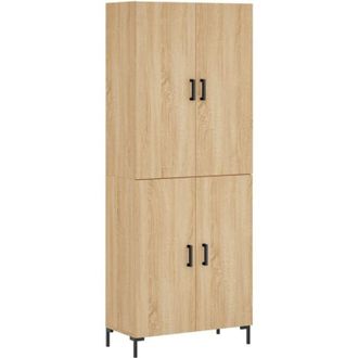 vidaXL Highboard Sonoma Oak 69.5x34x180 cm Engineered Wood Vidaxl
