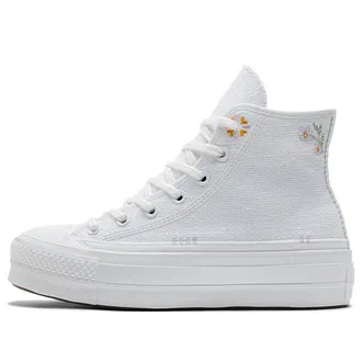 Converse (WMNS) Converse Chuck Taylor All Star Lift Platform High Autumn Embroidery White A05068C