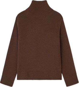 Ganni Chunky Yak Mix Open Back Pullover