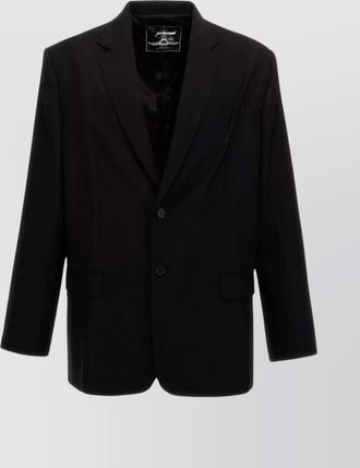 Y / Project structured shoulders logo embossed blazer