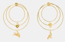 Kate Spade New York Secret Garden Charm Hoops