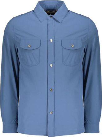 Moorer Waterdichte Techno Fabric Jas met Zakken - Heren - Zomerjassen - Blauw - M - Jassen
