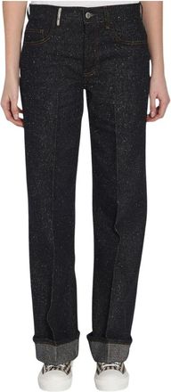 Burberry Jeans in denim con dettagli glitter - - Jeans - Donna - Blu - W25