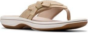 Clarks Breeze Dalia Flip Flop in Sand Interest at Nordstrom Rack, Size 10