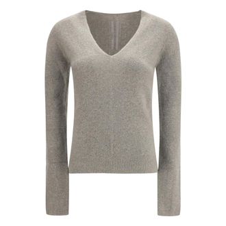 Rick Owens V-hals Trui - Dames - Truien - Grijs - Maat: S Kasjmier