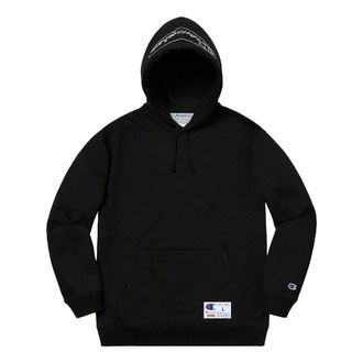 SUPREME x Champion SS19 Outline Hooded Sweatshirt black Logo SUP-SS19-10065