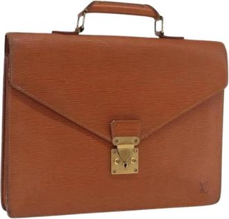 Louis Vuitton Pre-owned Vintage Handtas - Dames - Vintage Handtas - Bruin - ONE Size - Leer - Vintage