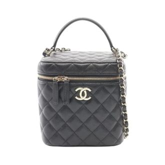 Chanel Pre-owned Leather chanel-bags - Dames - Pre-owned - Zwart - Maat: ONE Size Leer
