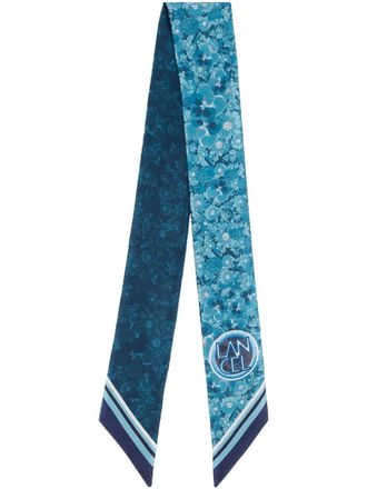 Lancel Foulard Roxanne a fiori - Blu