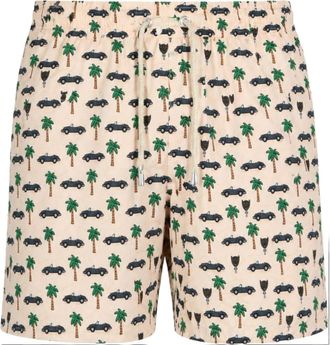 MC2 Saint Barth Beige Lighting Micro Fantasy Swim Shorts