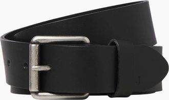 Jack & Jones Jack & Jones Mens Leather Pin Buckle Casual Belt - Black - Size: 95