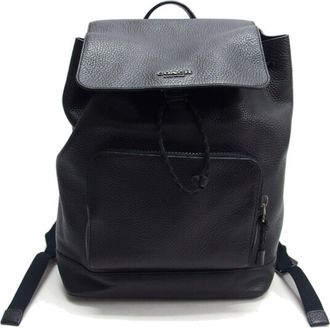 Coach Black Leather Backpack (Pre-Owned)