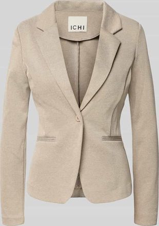 Ichi Regular Fit Blazer mit Reverskragen Modell Kate in Taupe, Gr&ouml;&szlig;e XXL
