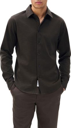 Rag & Bone Tomlin Merino Wool Button-Up Shirt in Stonewall at Nordstrom, Size Xx-Large