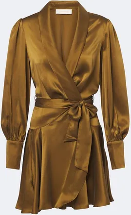 Zimmermann Silk satin wrap dress