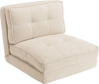 Macabane Sill&oacute;n convertible de 1 plaza en tejido color crudo