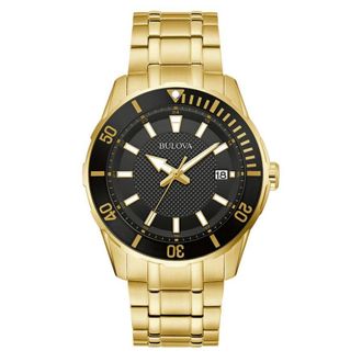 Bulova Quartz Black Dial Mens Watch 98B442