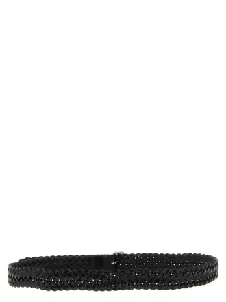 Saint Laurent Mens Black Calfskin Regular Belt