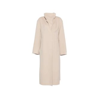 Sportmax Spsassenso - Dames - Mantels - Beige - Maat: XS Wol