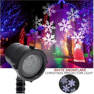 Trade Shop Trade Shop - Protecci&oacute;n Laser Led Rgb Natale Esterno Giochi Luce Fiocchi Neve Bianco
