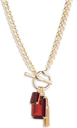 Lauren Ralph Lauren Kensington Toggle Pendant Necklace in Red at Nordstrom
