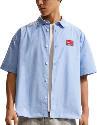 Nike Life Button-Down Shirt Pacific Blue White IF0927-427