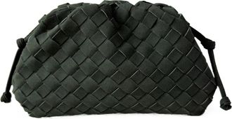 Generic Compatible For Woven Frosted Cloud Shape Single Shoulder Dumpling Bag Soft PU Leather Mobile Phone Pocket(Black)