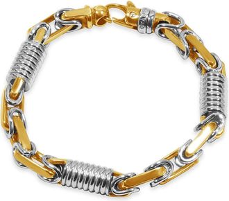 Pompeii3 Mens Designer Byzantine Link 14k Gold (72gram) or Platinum (115gram) 7-9mm Bracelet 8.75