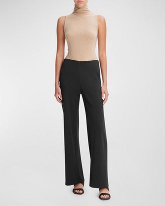Vince High-Waist Wide-Leg Bias Pants