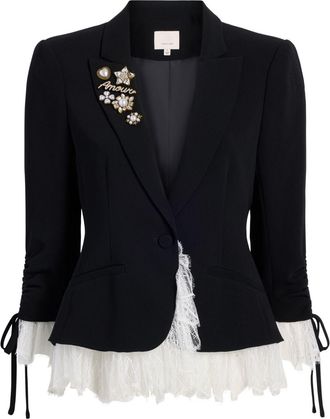 Cinq &agrave; Sept Le Petit Roxie blazer - women - Polyester/Triacetate - 10 - Black