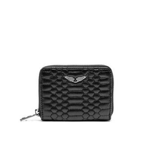 Zadig&Voltaire Wallets & Cardholders, female, Black, ONE SIZE, Quilted Leather Wallet Cardholder