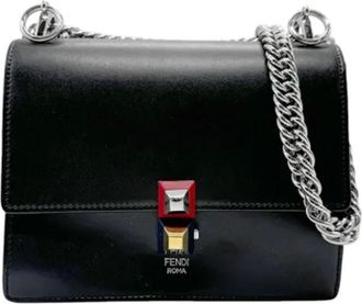 Fendi Pre-owned Cross Body Bags, female, Black, Size: ONE SIZE Pre-owned Leather shoulder-bags