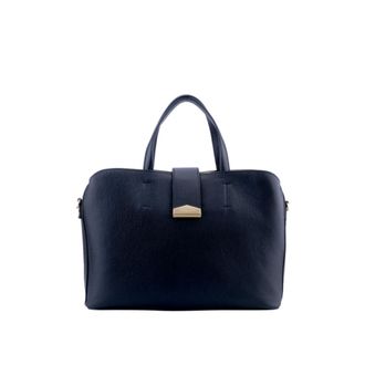 Pourchet Tassen, Dames, Blauw, ONE Size, Leer, Cavalcade Handtas