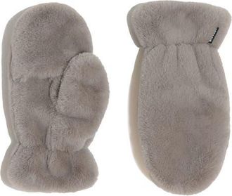 Apparis Coco Faux Fur Mittens in Granite at Nordstrom
