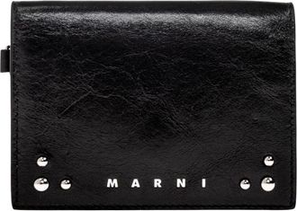 Marni Portafoglio in Pelle con Logo - - Accessories - Donna - Nero - ONE SIZE