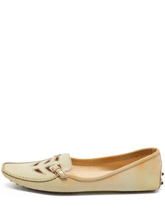 Tod's patent leather cut-out loafers - women - Rubber/Patent Leather/Leather - 38.5 - Grey
