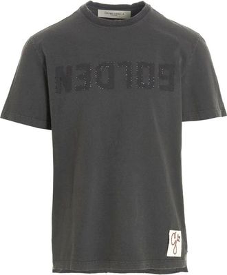 Golden Goose Grey Logo Print T-shirt