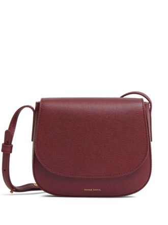 Mansur Gavriel mini Flap leather crossbody bag - Red
