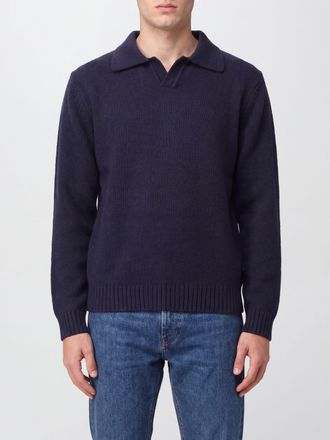 Aspesi Polo in maglia di lana a maniche lunghe con colletto classico