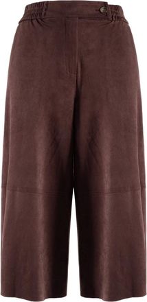 Nenette Cropped Palazzo Broek - Dames - Broeken - Bruin - Maat: M Su&egrave;de