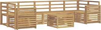 vidaXL Conjunto De Sof&aacute;s De Exterior 8 Uds. Blanco Vidaxl