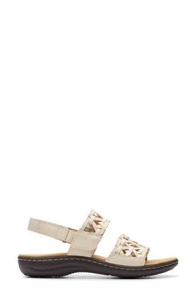 Clarks Laurieann Lily Slingback Sandal - Wide Width Available in Cream Leather at Nordstrom Rack, Size 9.5