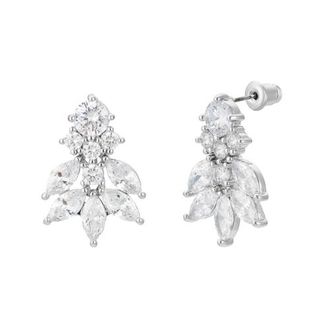Untamed Petals Carla Crystal Stud Earrings in Silver at Nordstrom