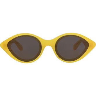 Alaia 56mm Cat Eye Sunglasses in Yellow Yellow Grey at Nordstrom Rack