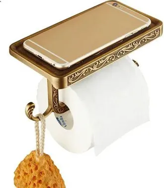 OEM Soporte Para Papel Higi&eacute;nico De Pared Cromado/dorado, Soporte Para Tel&eacute;fono, Accesorios De Ba&ntilde;o, Accesorios Para Inodoro