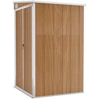 vidaXL Cobertizo Jard&iacute;n Pared Acero Galvanizado Marr&oacute;n 118x100x178 Cm Vidaxl