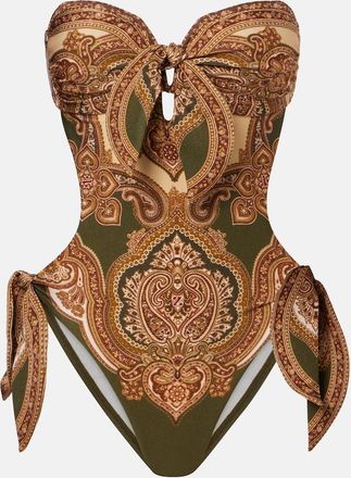 Zimmermann Mahon cutout printed swimsuit