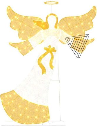 vidaXL Ángulo iluminado Cálido 116 x 29 x 158.5 cm Poliéster vidaXL