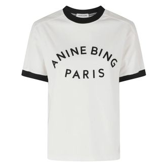 Anine Bing T-Shirts, female, White, Size: S Jaylin T-Shirt